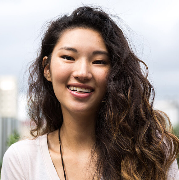 young woman smiling