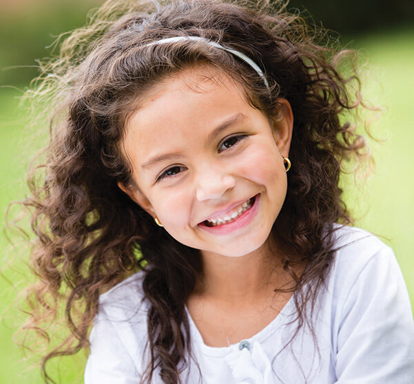 young girl smiling