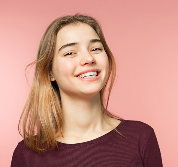 young girl smiling