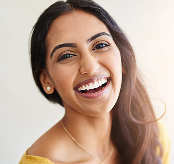 woman with a bright, white smile