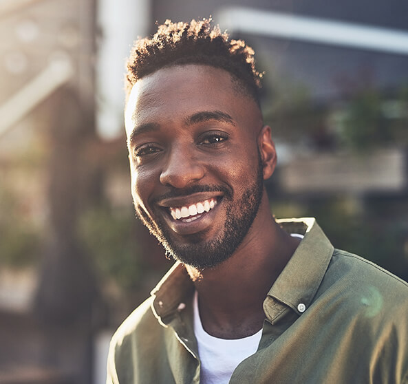 man with a bright, white smile