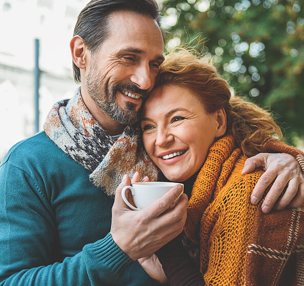 couple enjoying coffee together